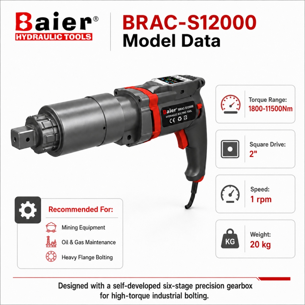 بيانات نموذج مفتاح عزم الدوران الكهربائي BRAC-S12000 مقاس 2 بوصة